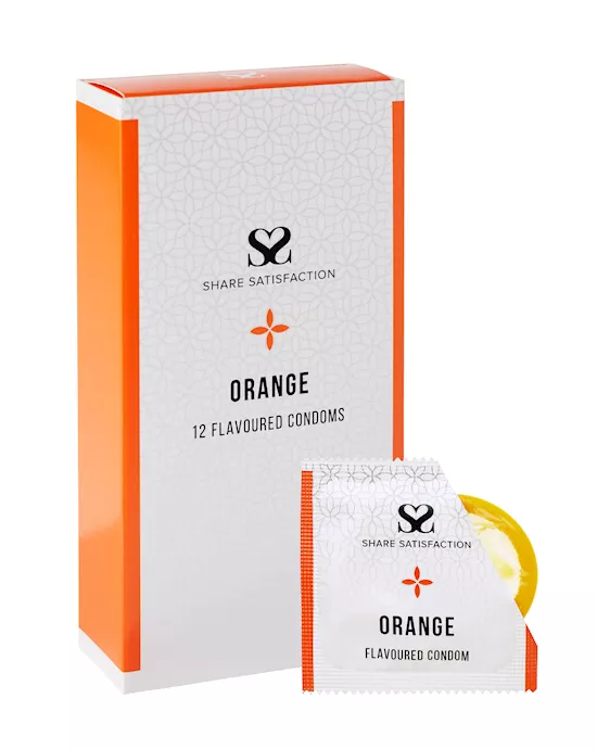 Share Satisfaction Orange Flavoured Condom - 12 Pack