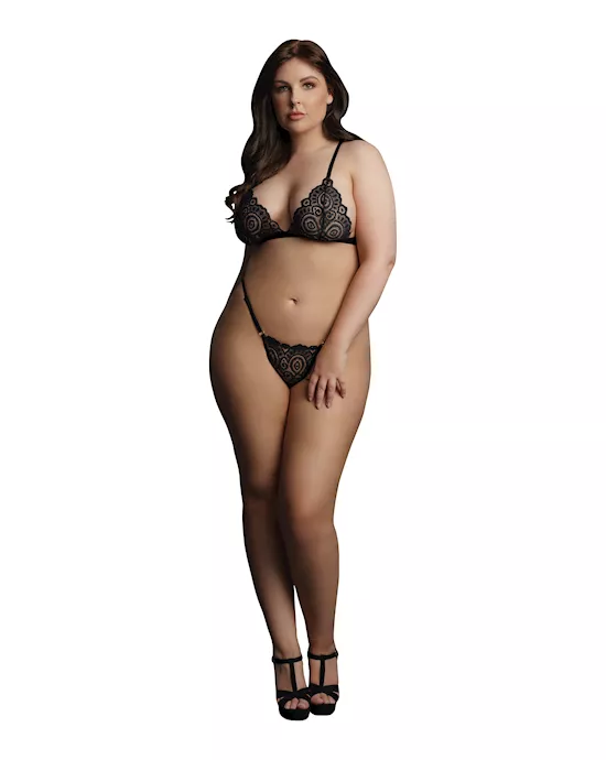 Magic Lace Velvet Lingerie Set