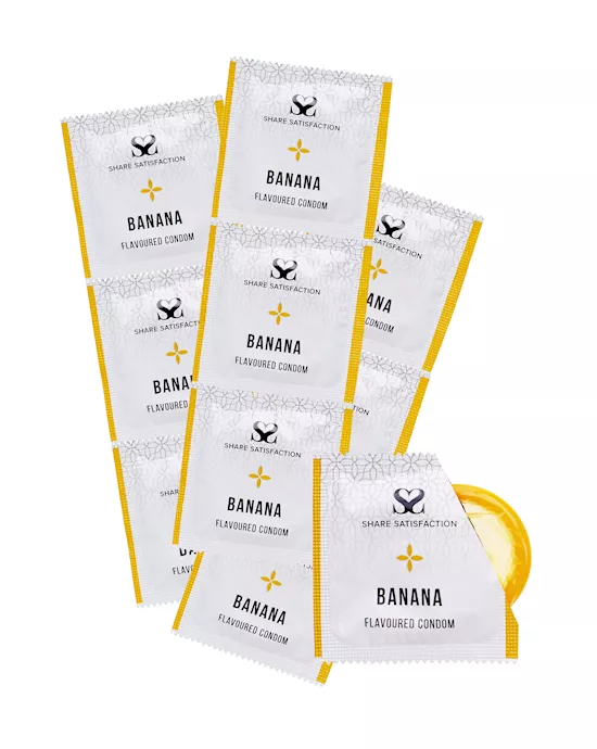 Share Satisfaction Banana Flavoured Condoms - 100 Bulk Pack