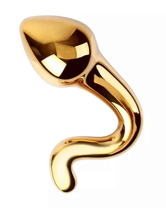 Lucent Golden Glass Butt Plug