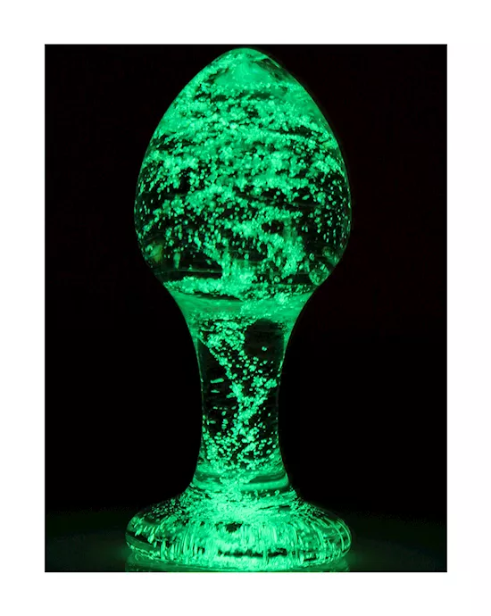 Lucent Glow In The Dark Glass Butt Plug