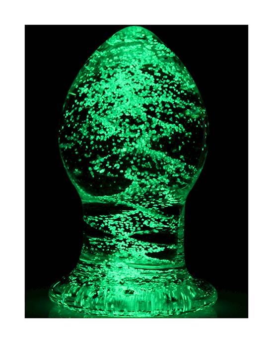 Lucent Glow In The Dark Glass Butt Plug