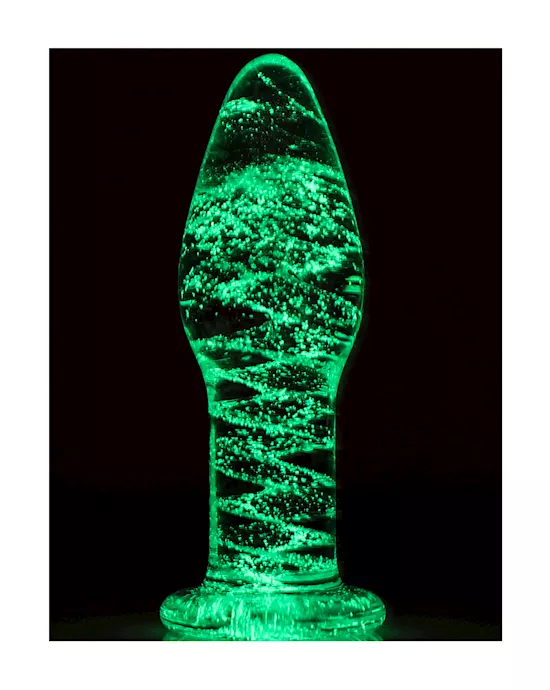 Lucent Glow In The Dark Glass Butt Plug
