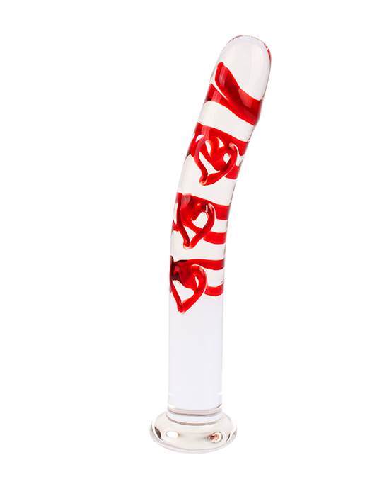 Lucent Red Ribbon Glass Massager