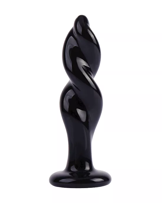 Lucent Twirl Glass Butt Plug