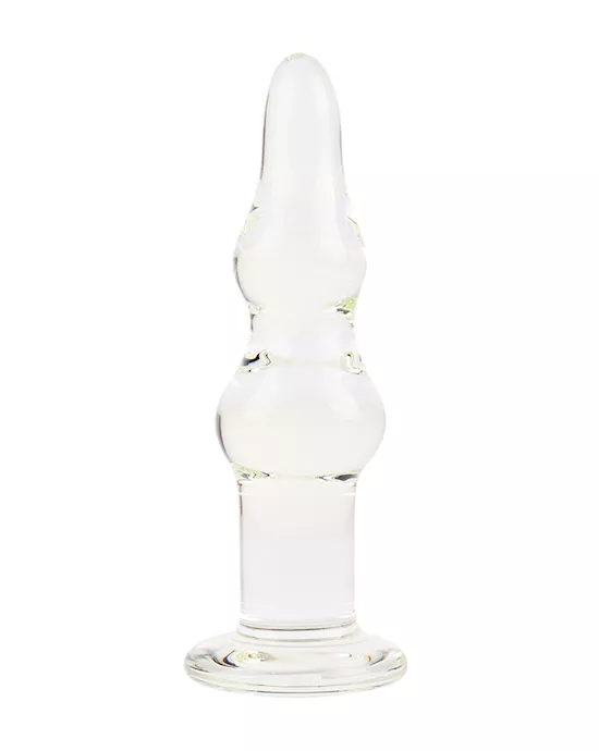 Lucent Bulbed Glass Butt Plug
