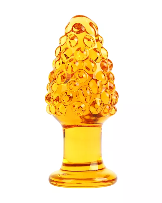 Lucent Textured Glass Butt Plug
