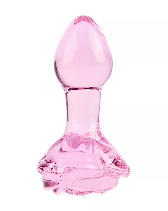 Lucent Rosa Glass Butt Plug