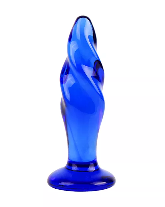 Lucent Twirl Glass Butt Plug