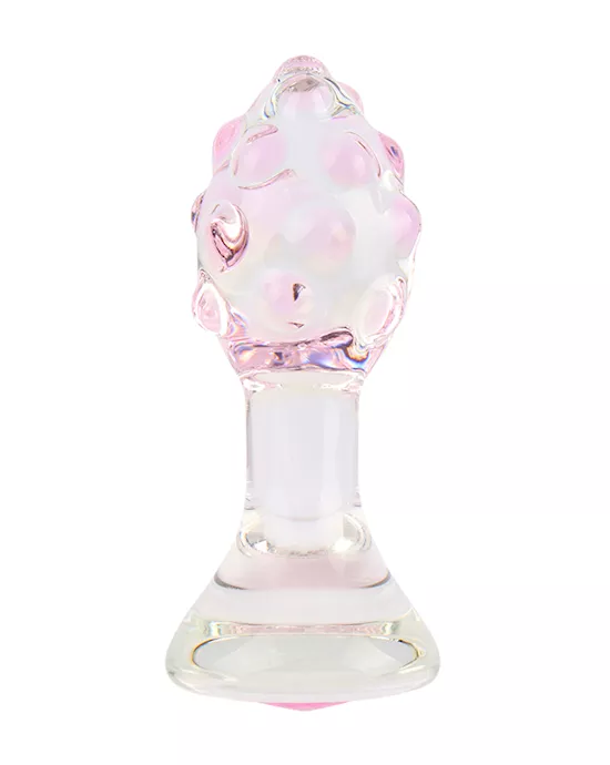 Lucent Dotted Glass Butt Plug