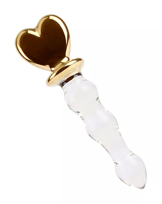 Lucent Heart Of Gold Glass Massager