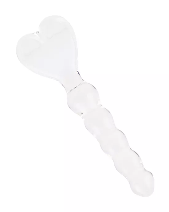 Lucent Heart Handle Glass Wand