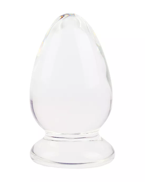 Lucent Oval Glass Butt Plug