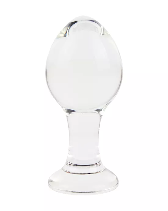 Lucent Oval Glass Butt Plug