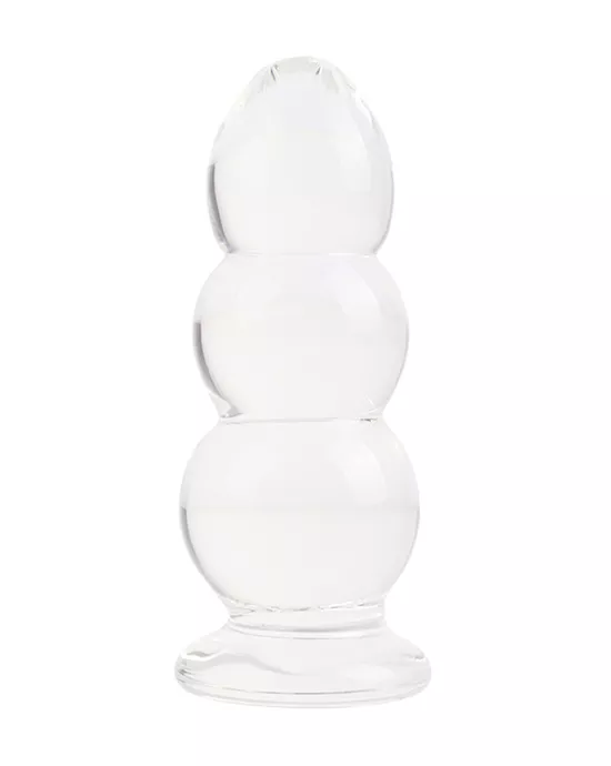 Lucent Ripple Glass Butt Plug