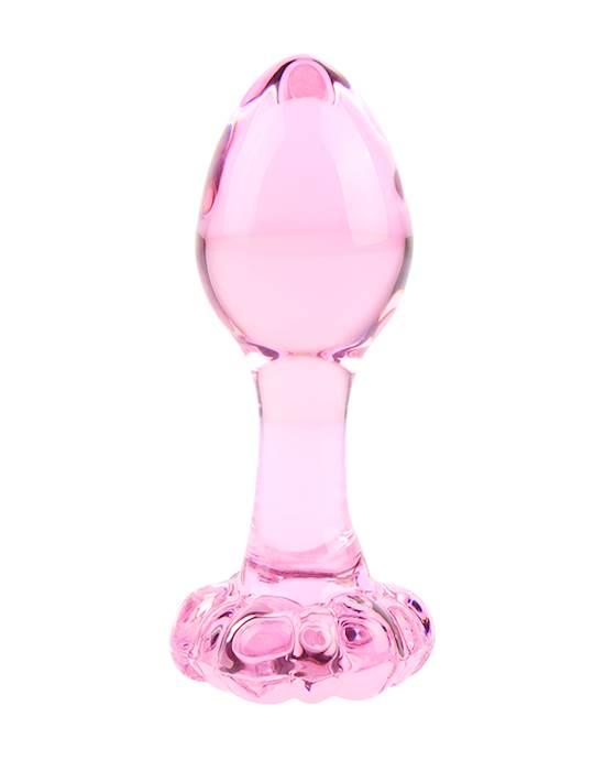 Lucent Flower Base Glass Butt Plug