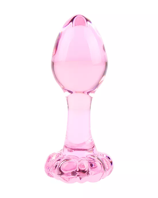 Lucent Flower Base Glass Butt Plug