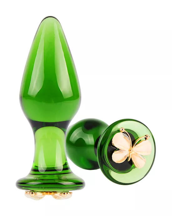 Lucent Butterfly Glass Butt Plug