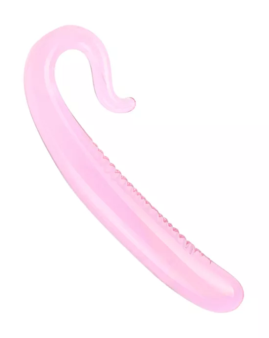 Lucent Textured Tail Glass Massager