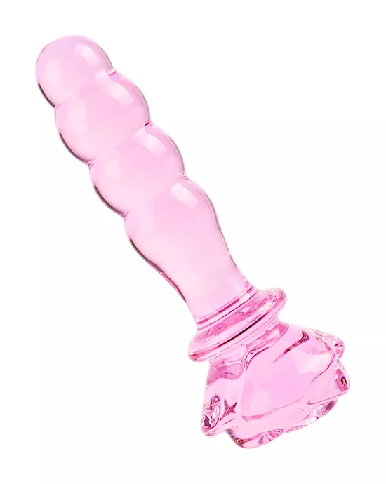 Lucent Rose Glass Butt Plug