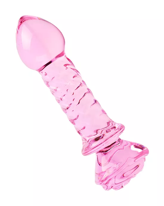 Lucent Rose Glass Butt Plug