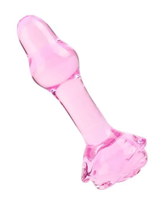 Lucent Rose Glass Butt Plug
