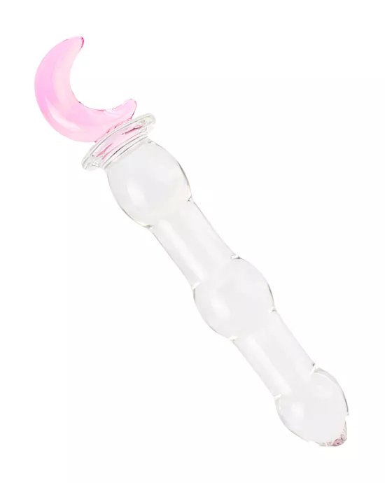 Lucent Large Moon Handle Glass Massager