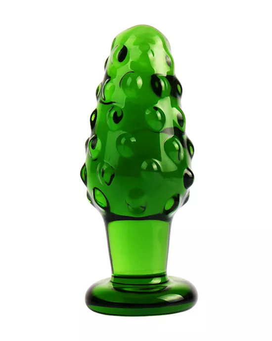 Lucent Textured Glass Butt Plug