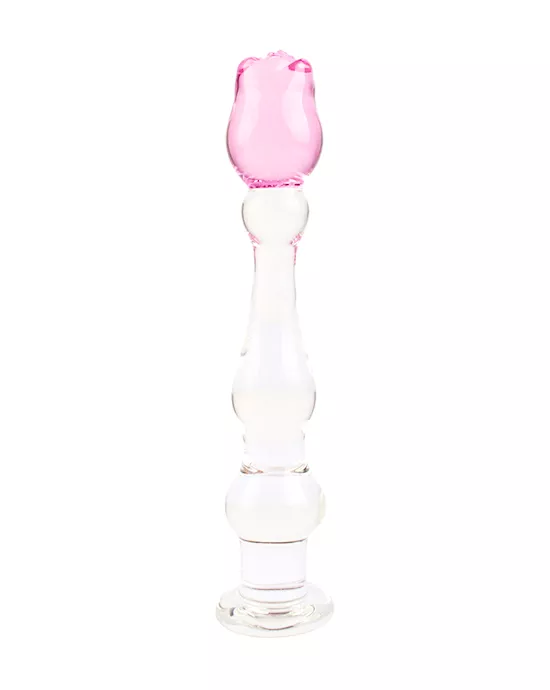 Lucent Flower Glass Dildo
