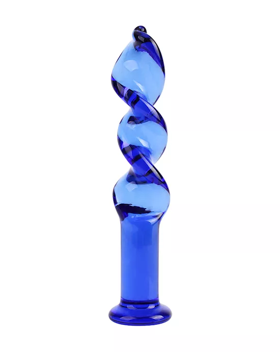 Lucent Spiraled Glass Butt Plug