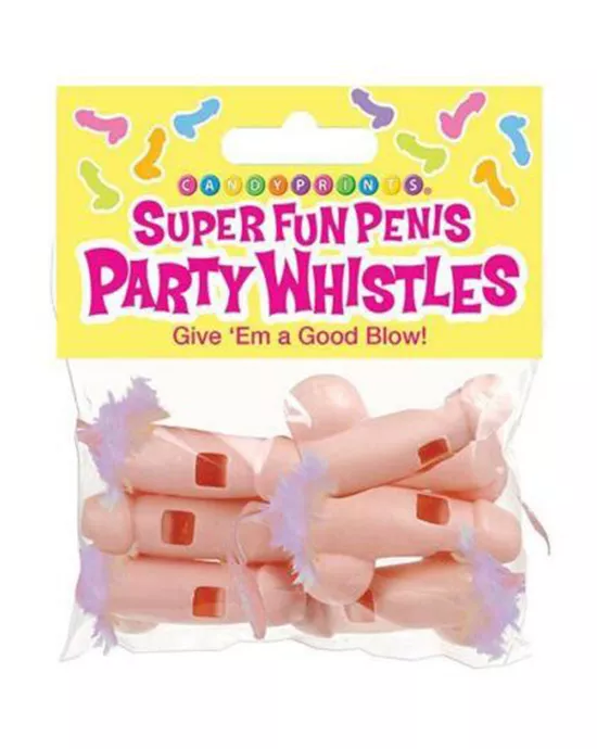 Super Fun Penis Party Whistles 6Pk
