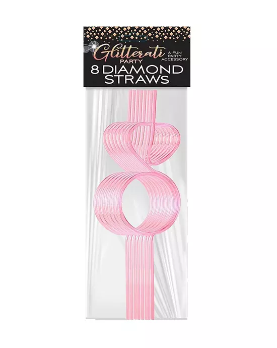 Glitterati Diamond Straw Set 8