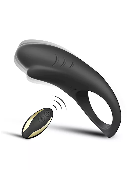 Shark Cock Ring with Remote