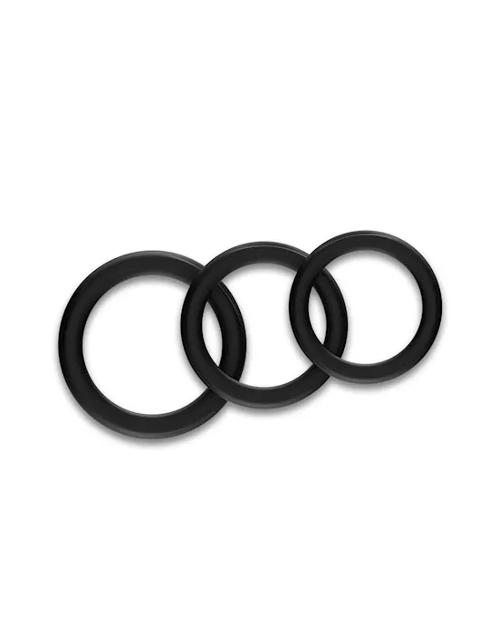 Triple Set Silicone Cock Rings