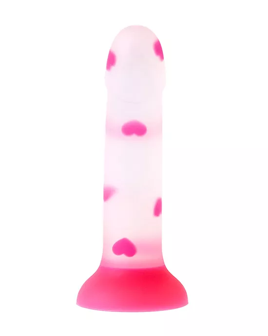 Nood Colours Love Heart Confetti Silicone Dildo