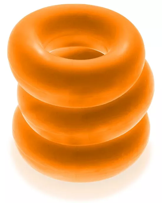 Fat Willy 3-pack Jumbo Cockrings Orange