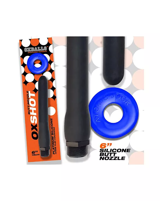 Oxshot Butt-Nozzle Shower Hose 6 Inch Plus Flex Cockring