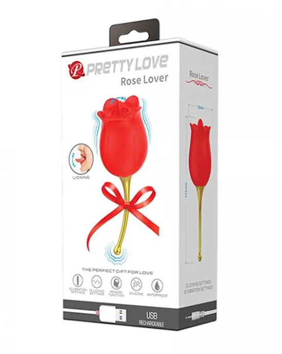 Pretty Love Licking Rose Lover Dual Ended