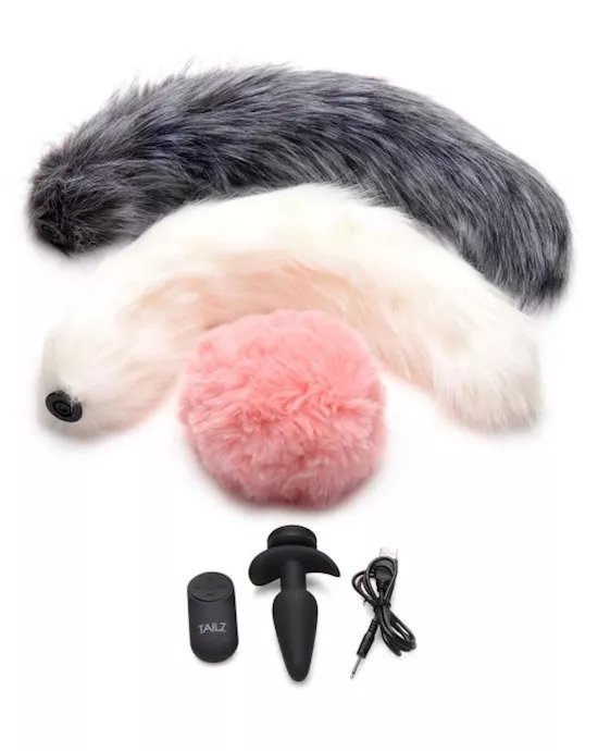 Tailz Vibe Plug And 3 Tails W/remote Set