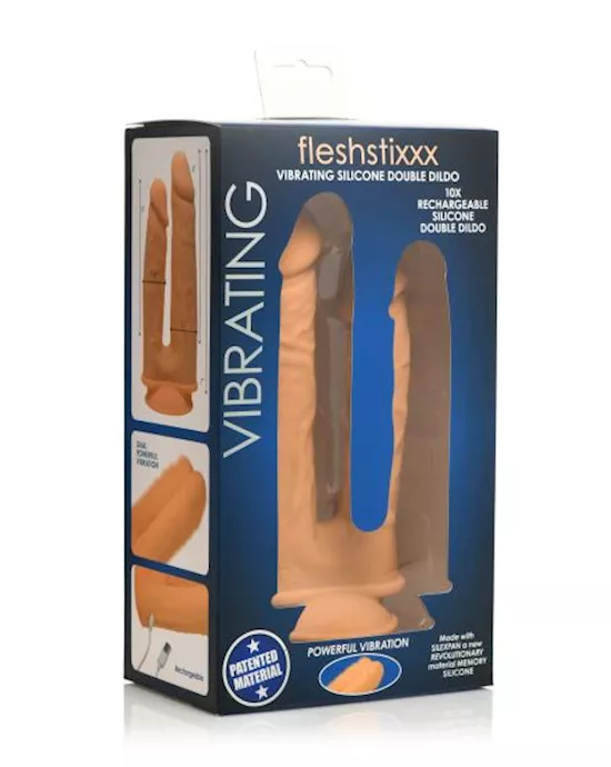 10x Silexpan Vibrating Double Dildo