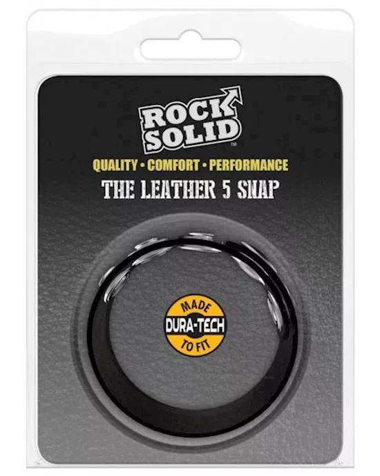 Rock Solid The Leather 5 Snap Black