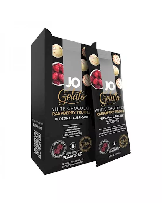 Jo White Chocolate Raspberry Lubricant 10ml 12 Pack