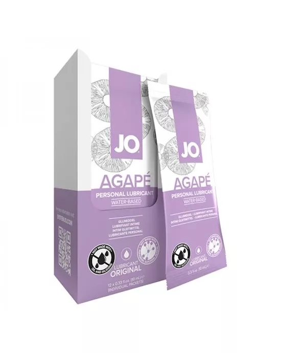 Jo H2o Agape Lubricant 10ml 12 Pack