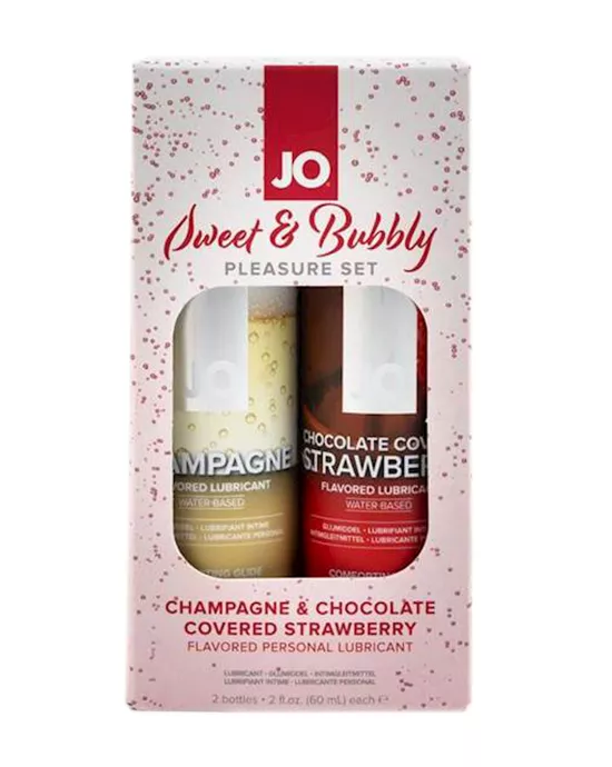 Champagne & Chocolate Strawberry Lubricant Set