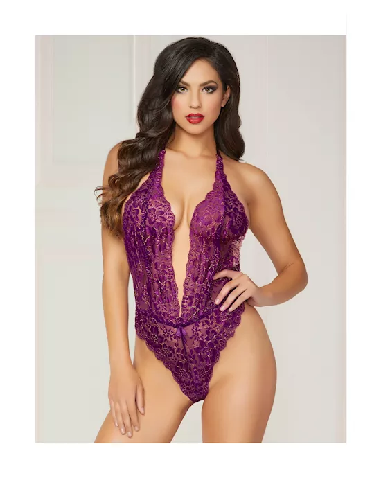 Royal Flush Lace Teddy