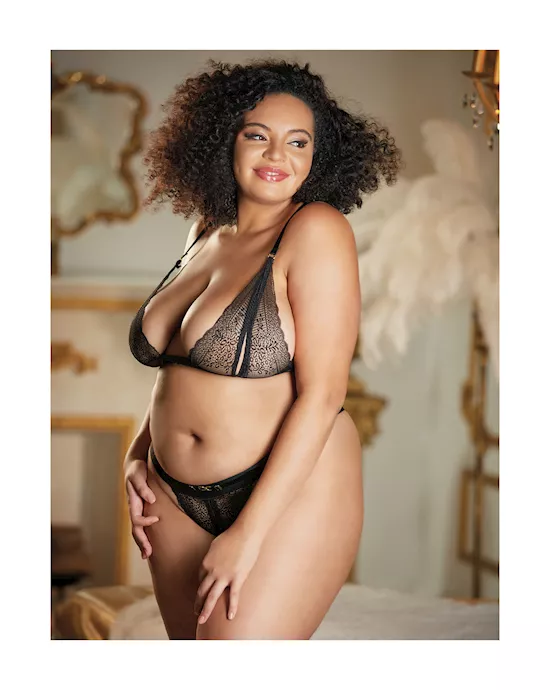 Allure Lace Peek A Boo Bralette & Panty