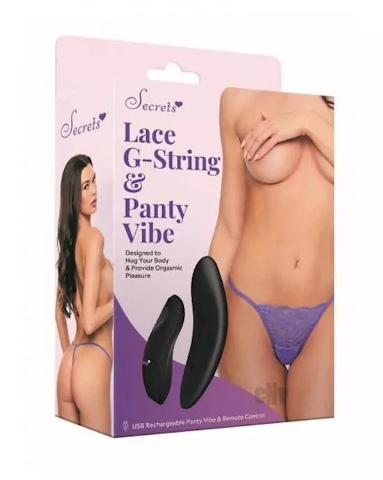 Sk Lace Gstring Panty Vibe Os Purple
