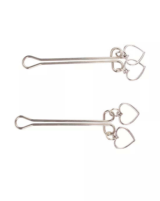 Steel Heart Nipple Clamps