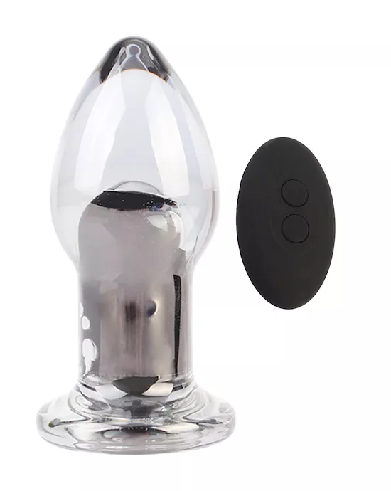 Luci Vibrating Glass Butt Plug