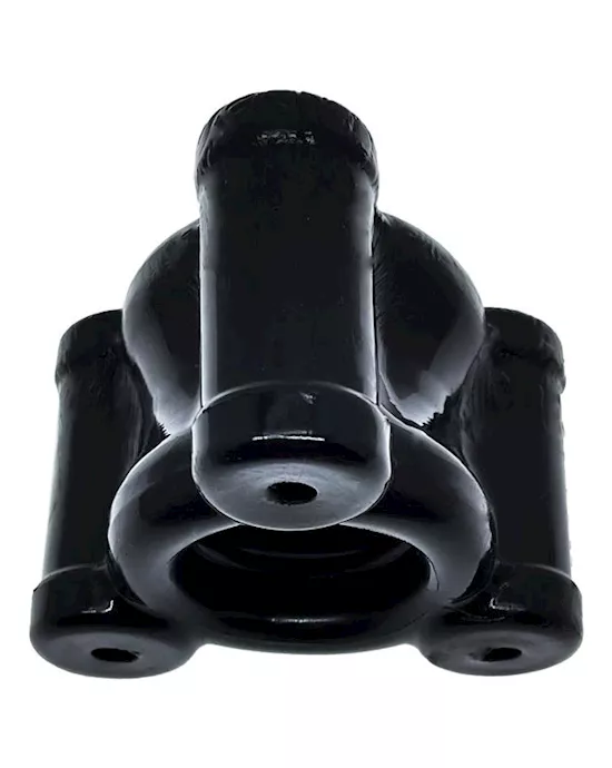 HEAVY SQUEEZE weighted squeeze ballstretcher w/ 3 stainless steel weights BLACK